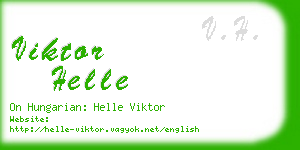 viktor helle business card
